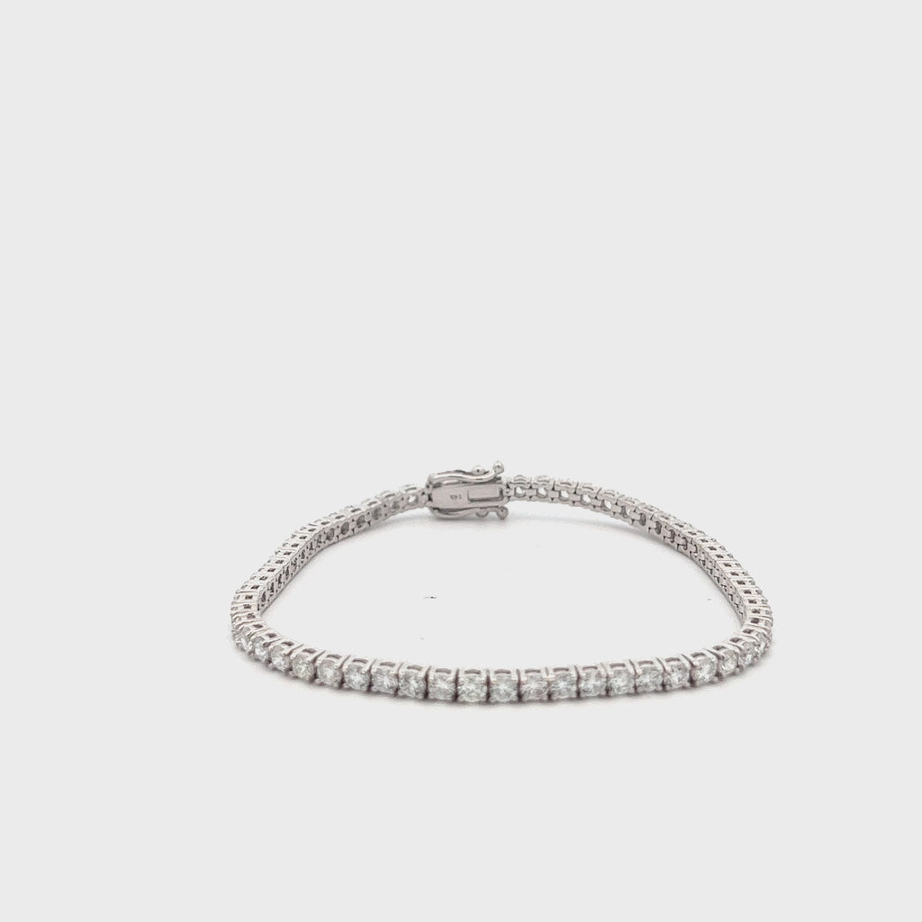 Lab Grown Diamond Tennis Bracelet (5.00 ct.) 3.00mm 4-Prongs Setting in 14K Gold