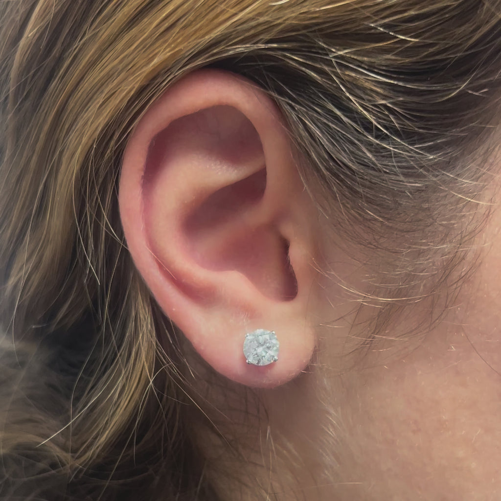 Ready to Ship Lab Grown Diamond Stud Earrings (2.00 ct.) in 14K Gold