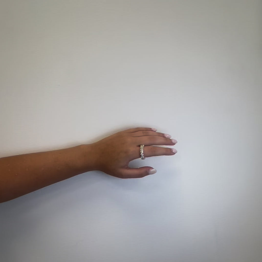 Marquise Shape Diamond Eternity Band (4.54 ct.) in 18K Gold