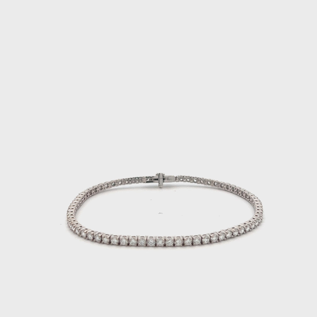 Lab Grown Diamond Tennis Bracelet (3.00 ct.) 2.65mm 4-Prongs Setting in 14K Gold