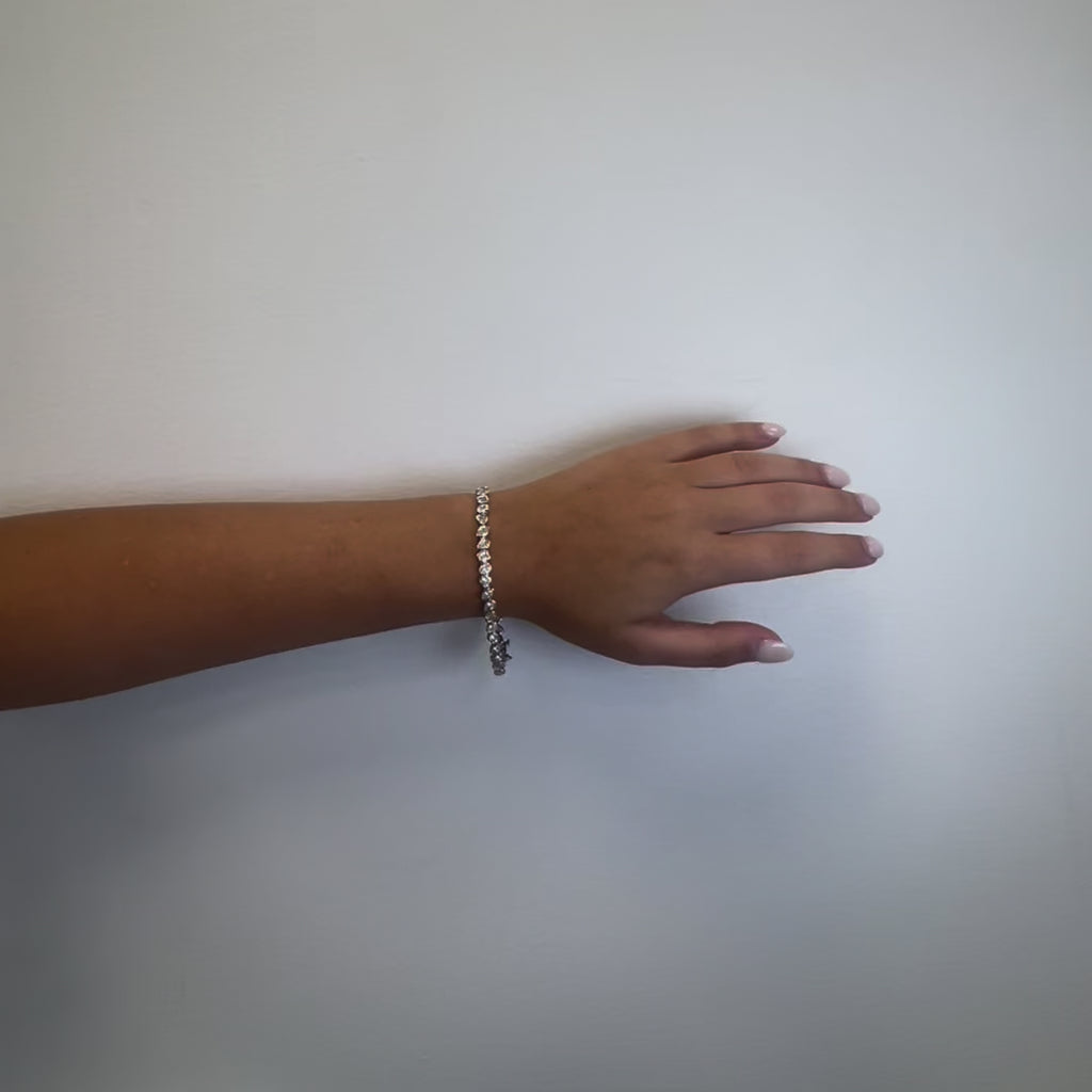 Fancy Multi Shape Diamond Bracelet (7.40 ct.) Bezel Set in 18K Gold