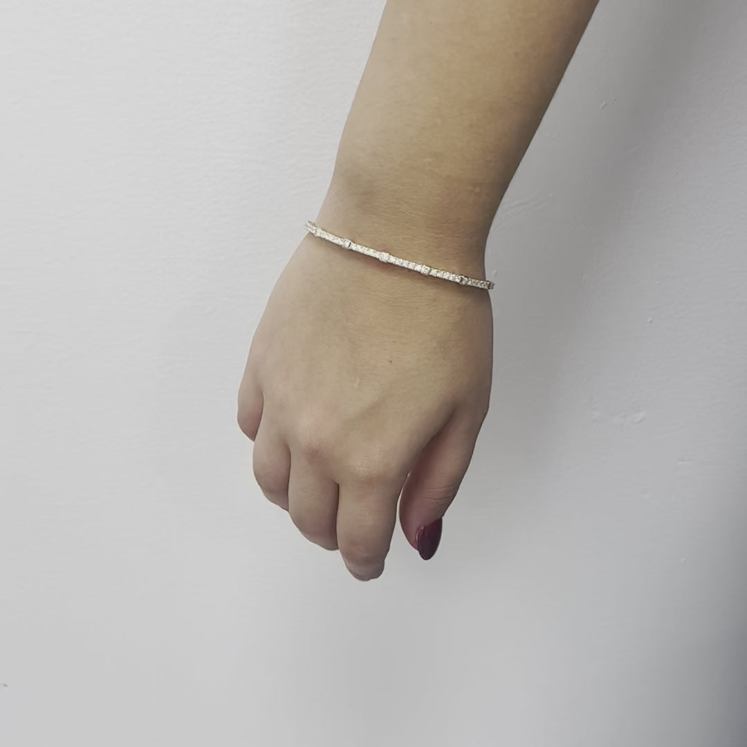 Diamond Flexible Bangle Bracelet (1.35 ct.) in 14K Gold