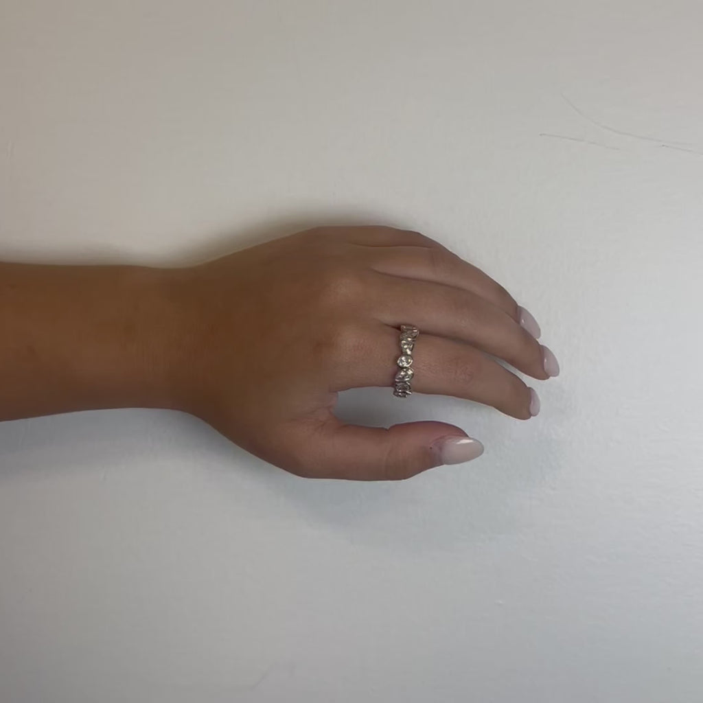 Fancy Multi Shape Diamond Eternity Band (3.07 ct.) in 18K Gold