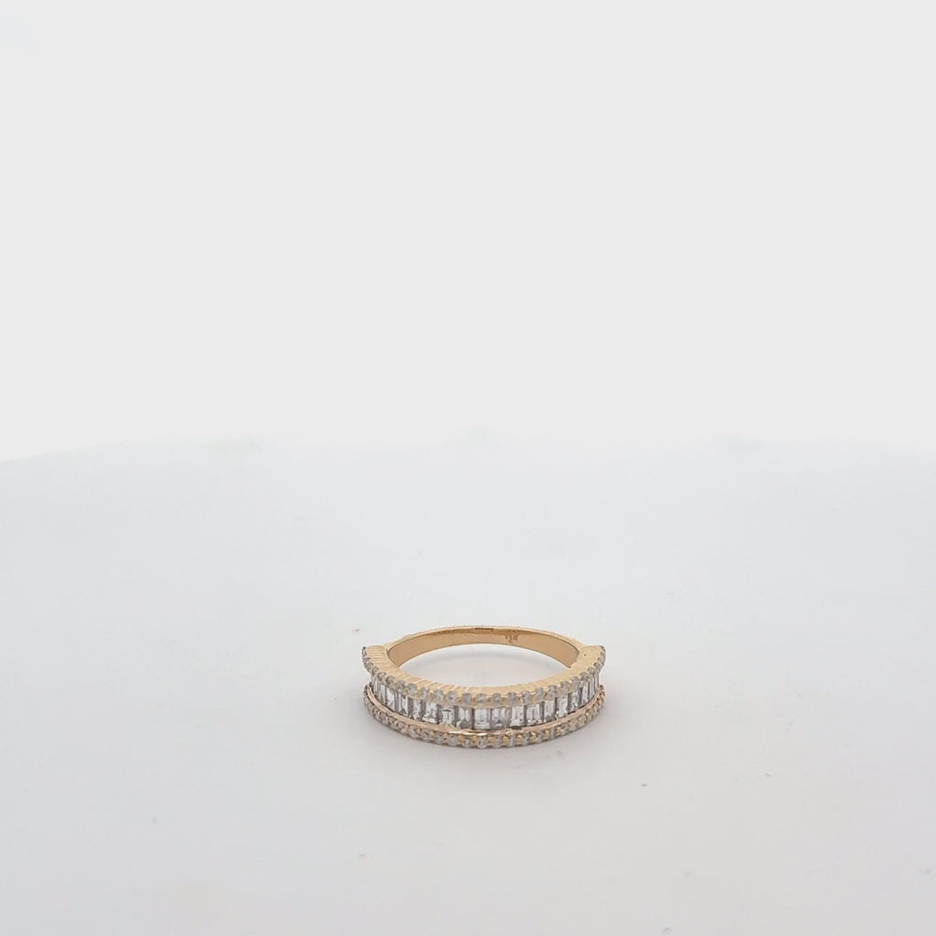 Halfway Baguette and Diamond Band Ring (1.05 ct.) in 14K Gold