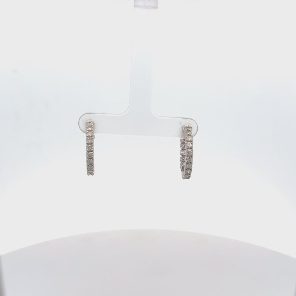 Diamond Inside-Out Hoop Earrings (1.50 ct.) in 14K Gold