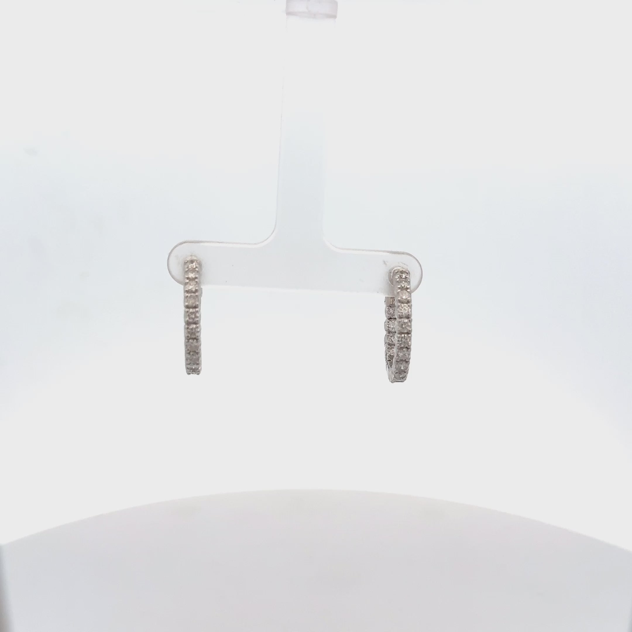 Diamond Inside-Out Hoop Earrings (1.50 ct.) in 14K Gold