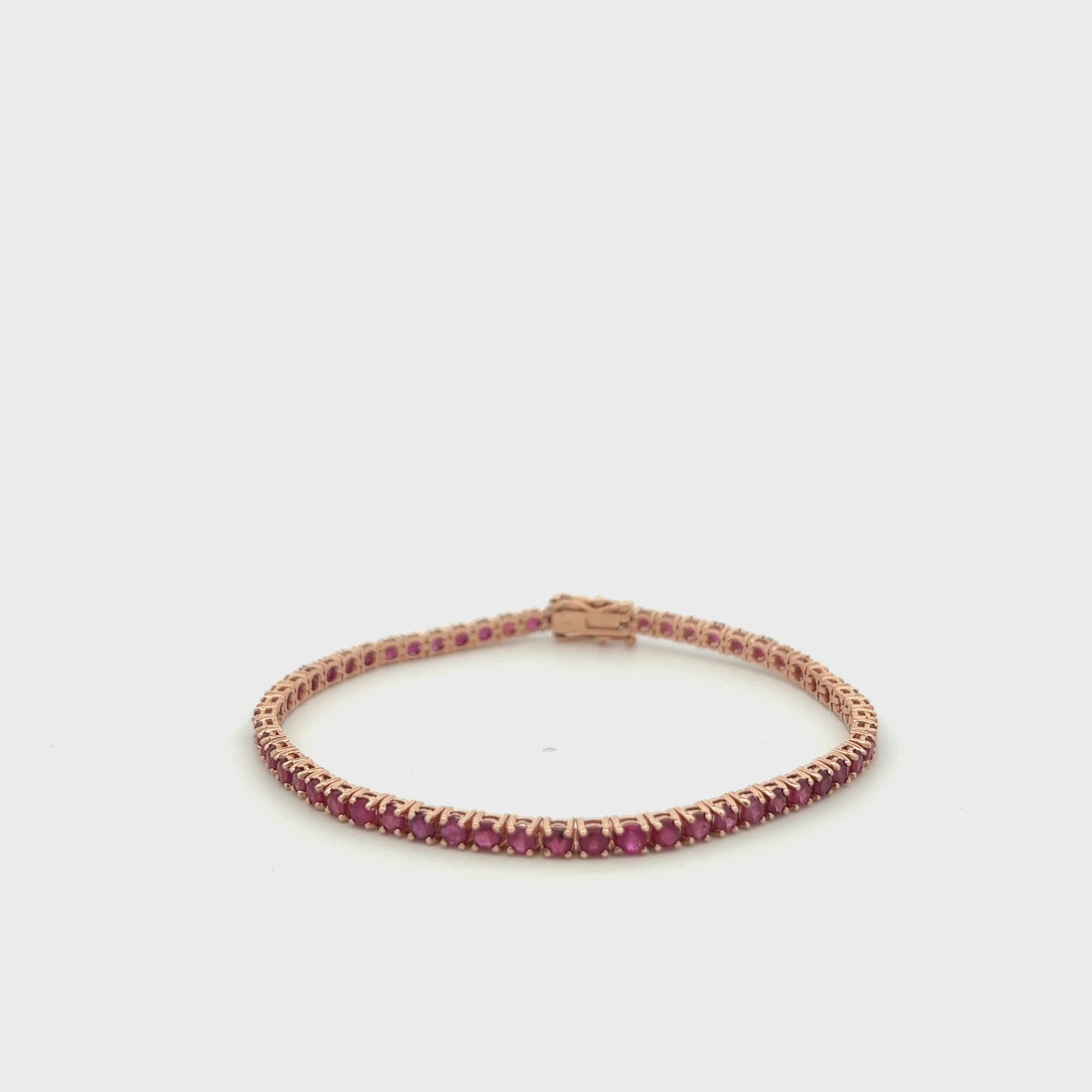 Ruby Tennis Bracelet (6.00 ct.) 2.90mm 4-Prongs Setting in 14K Gold