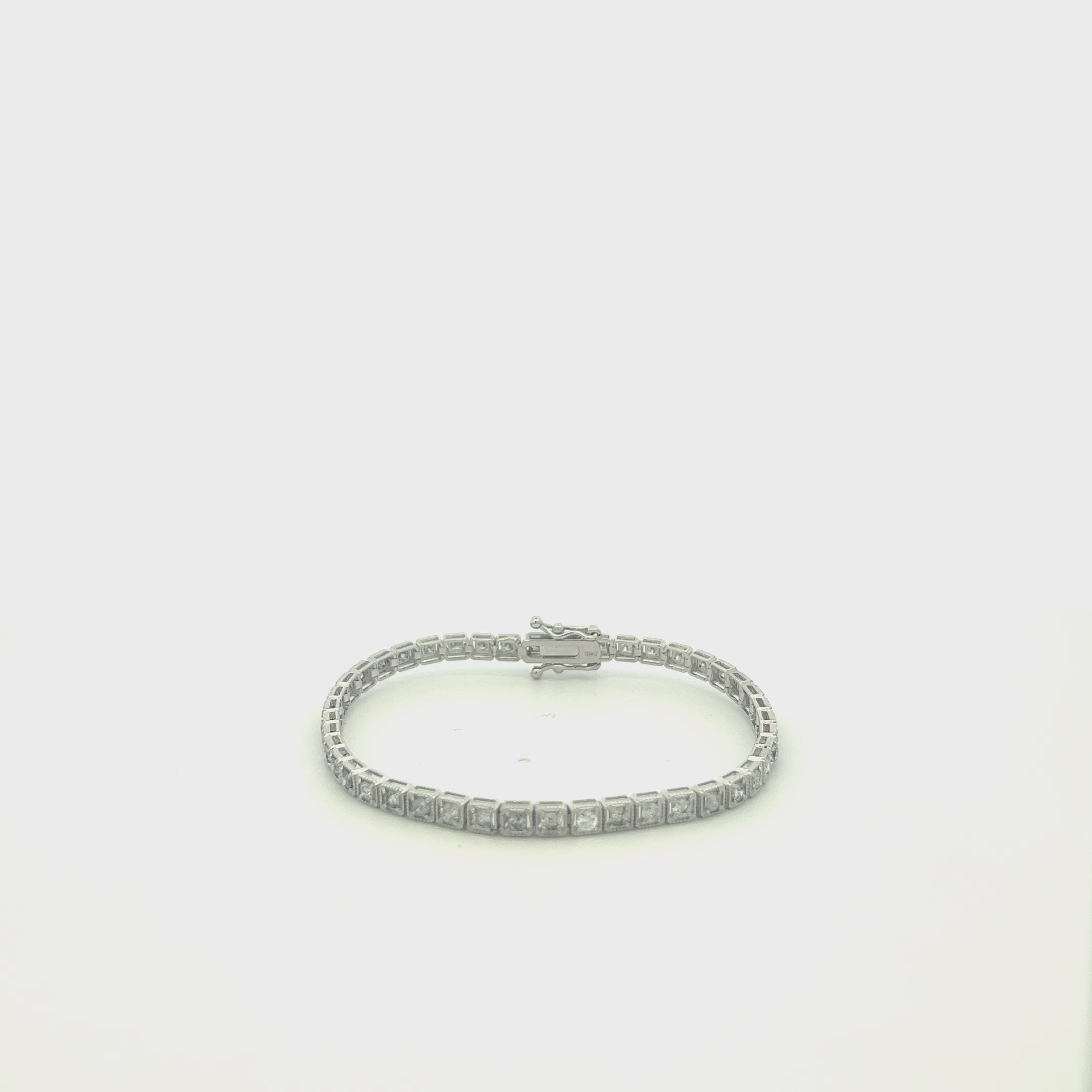 Diamond Square Bezel Tennis Bracelet (1.50 ct.) 1.75 mm 4-Prongs Setting in 14K Gold