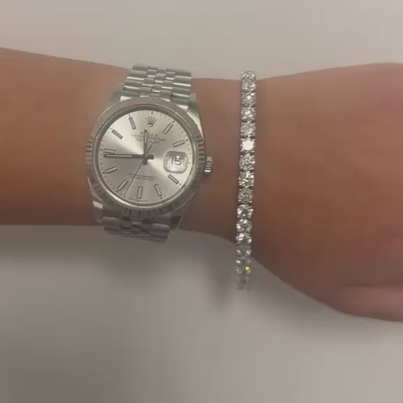 Lab Grown Diamond Tennis Bracelet (14.00 ct.) 4.80mm 4-Prongs Setting in 14K Gold