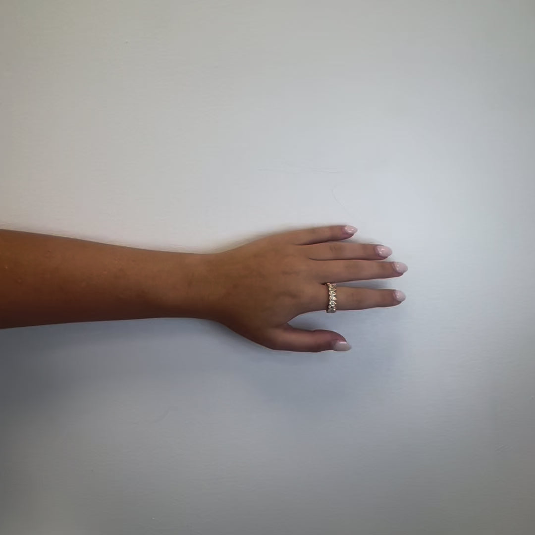 Pear Shape Diamond Eternity Band (4.51 ct.) in 18K Gold