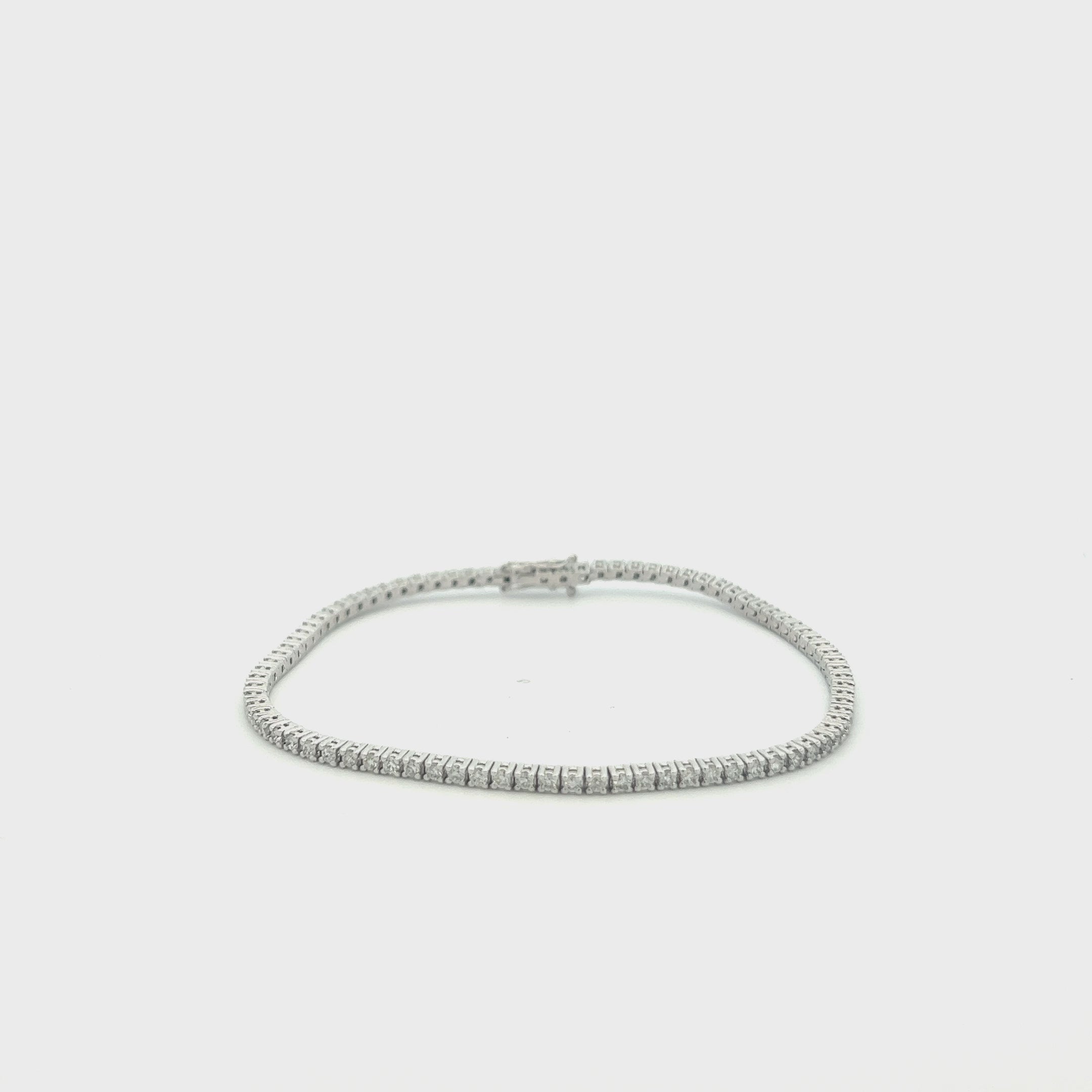 Diamond Tennis Bracelet (1.50 ct.) 4-Prongs Setting - Made in Italy