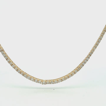 Riviera Diamond Tennis Necklace (7.00 ct.) 2 mm to 4.5 mm 4-Prongs Setting in 14K Gold