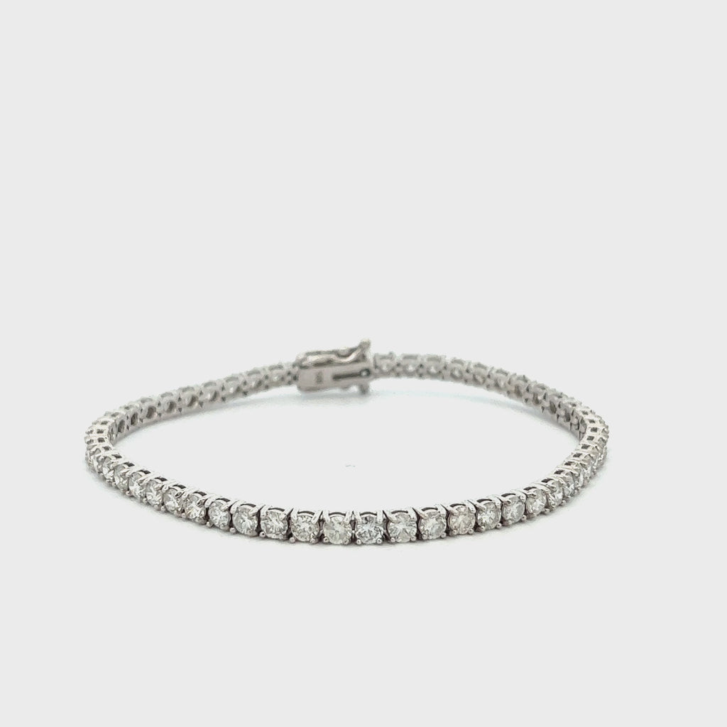 Diamond Tennis Bracelet (5.50 ct.) 3 mm 4-Prongs Setting in 14K Gold