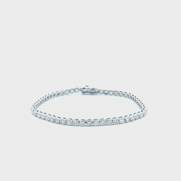 Diamond Tennis Bracelet (2.50 ct.) Bezel Setting in 14K Gold