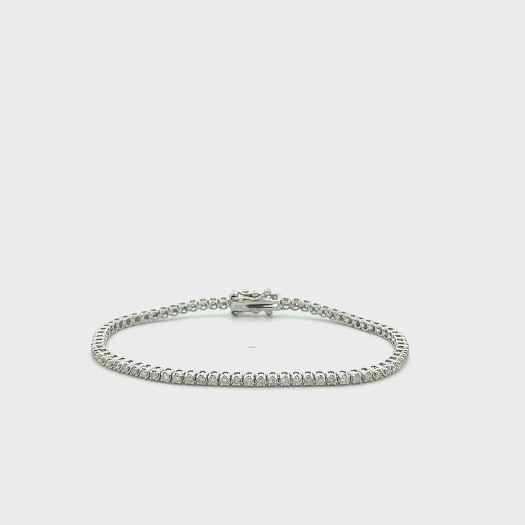 Diamond Tennis Bracelet (1.00 ct.) Buttercup Setting in 14K Gold