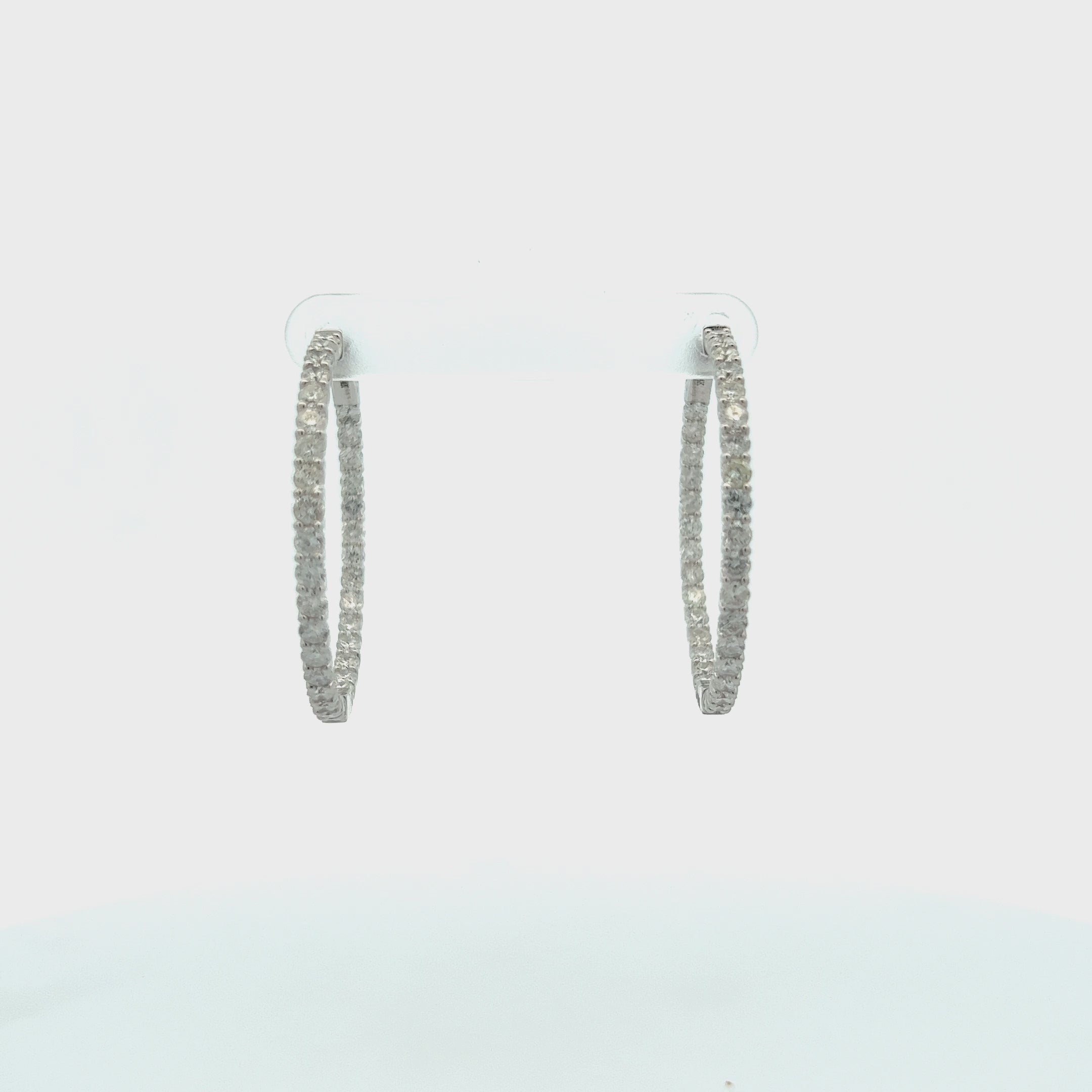 Diamond Inside-Out 1.25'' Hoop Earrings (1.60 ct.) 1.7 mm in 14K Gold