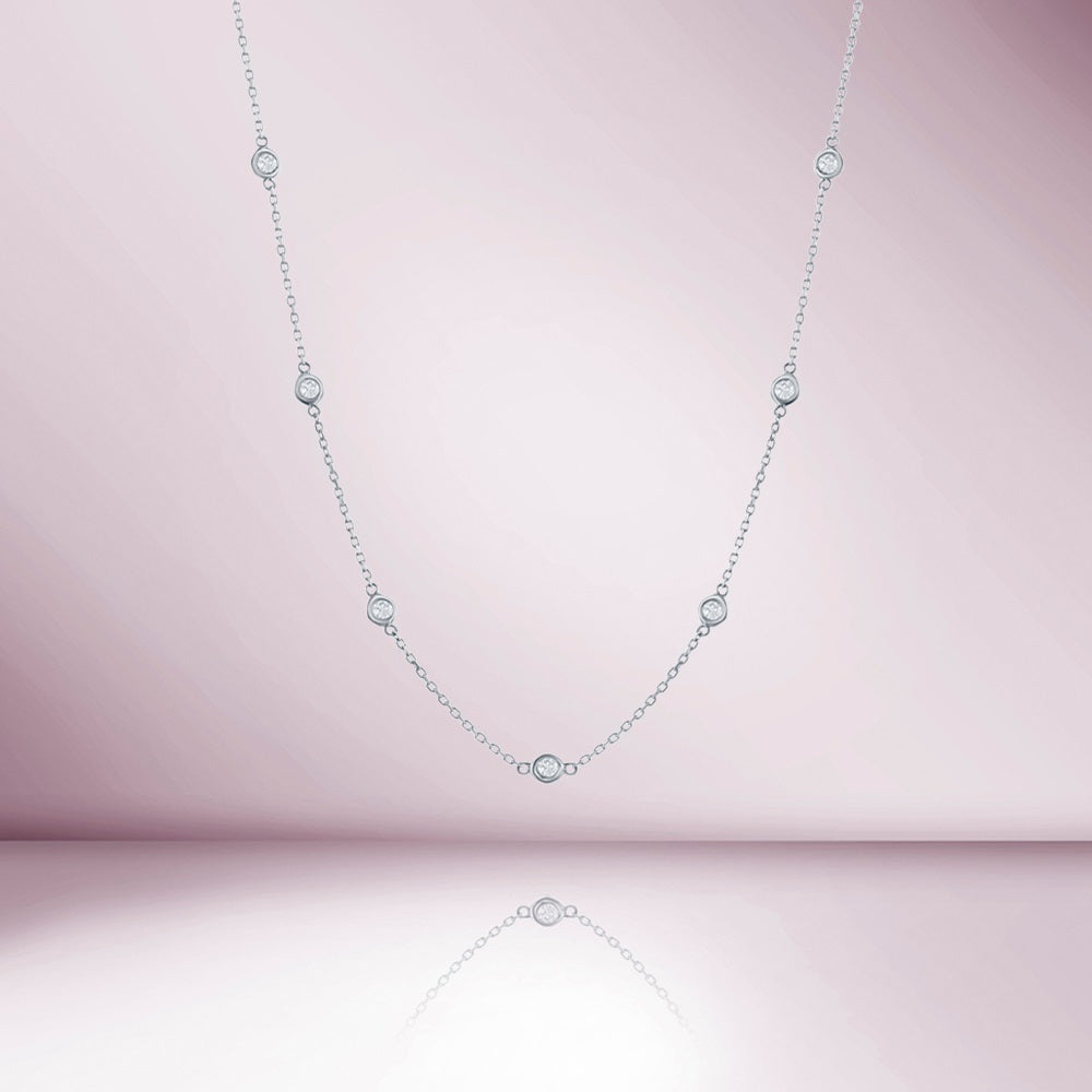 Amaya Diamond Necklace (22.45 ct Diamonds) in Gold – Beauvince