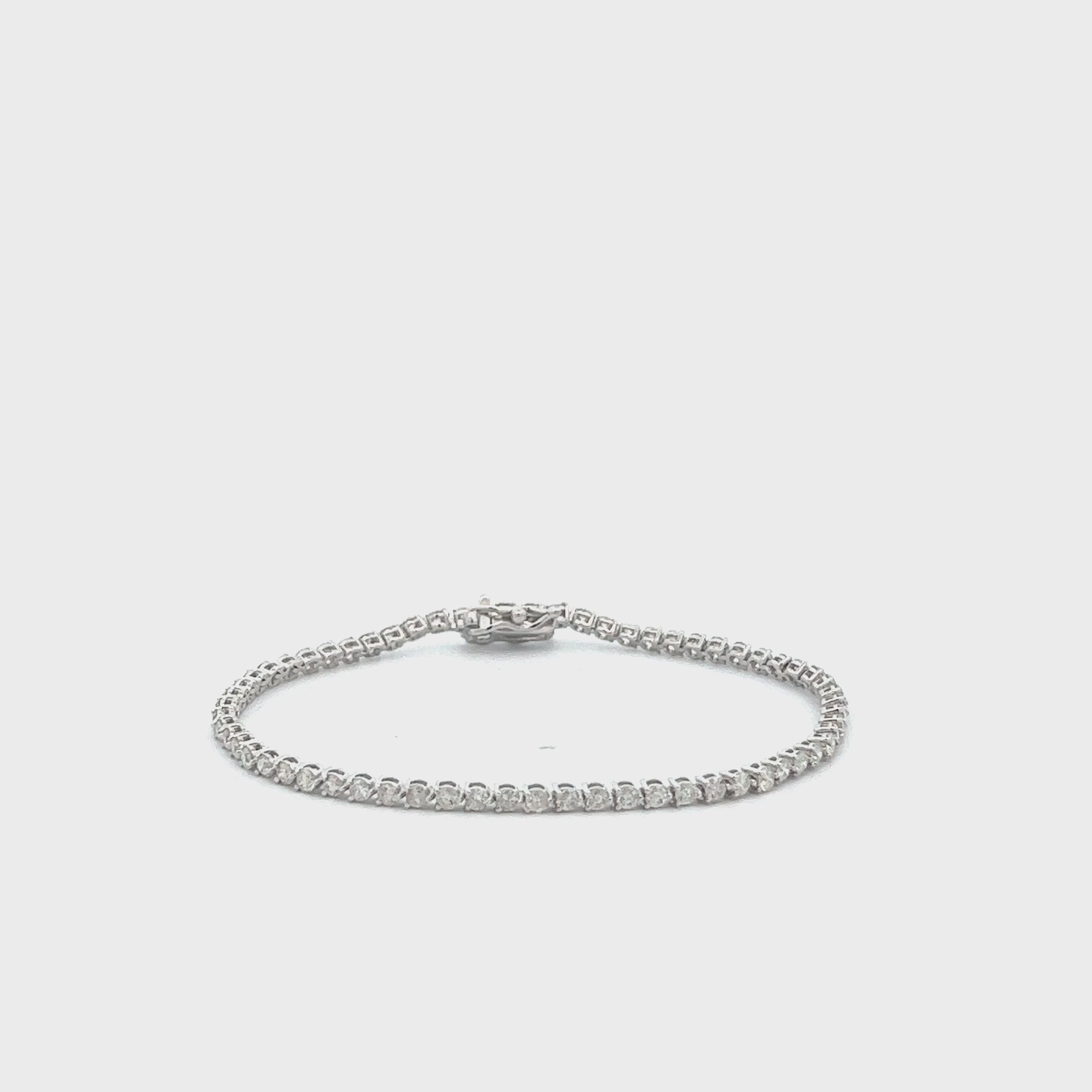 Diamond Tennis Bracelet (1.50 ct.)  1.7 mm 3-Prongs Setting in 14K Gold