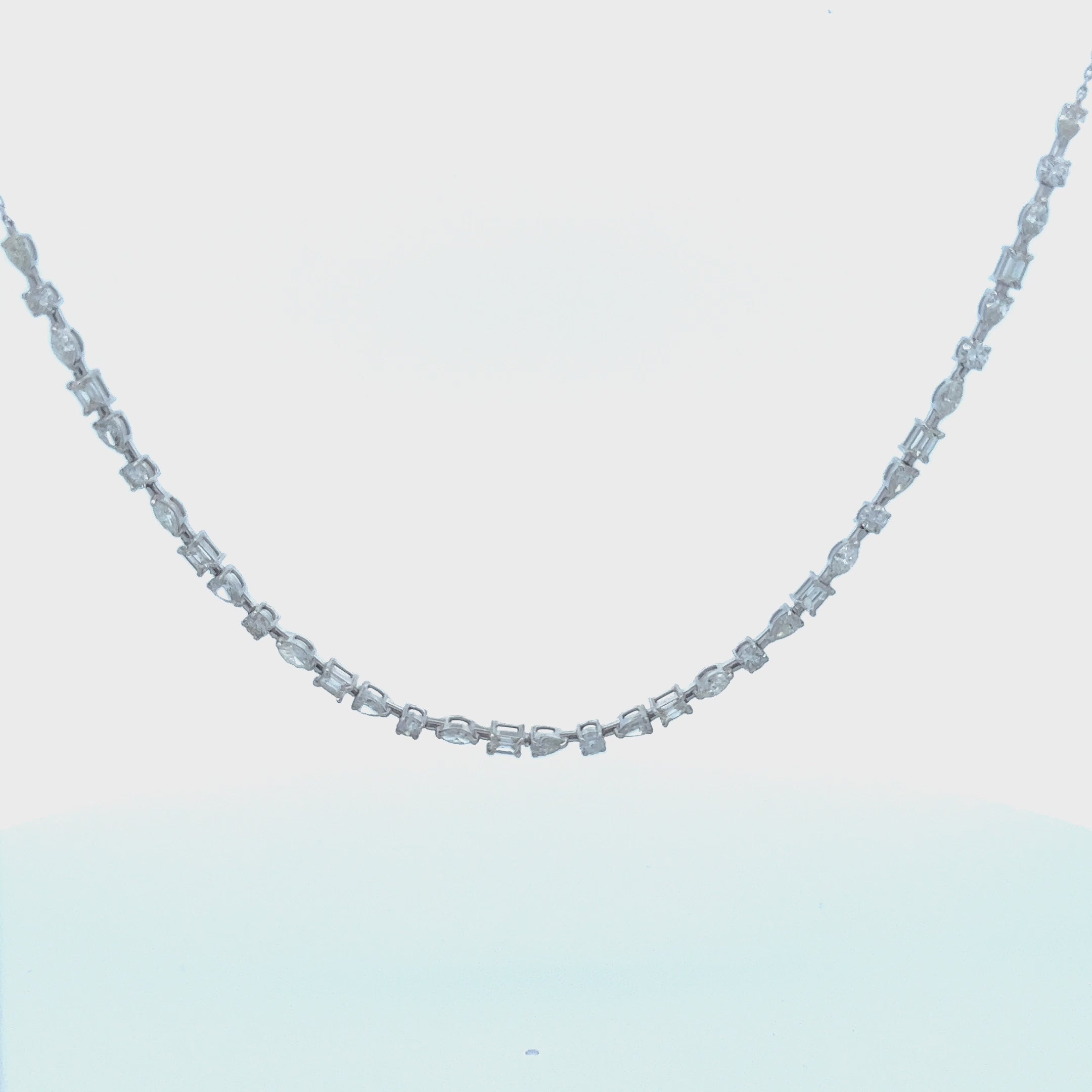 Fancy Multi Shape Diamond Adjustable Necklace (2.81 ct.) in 18K Gold