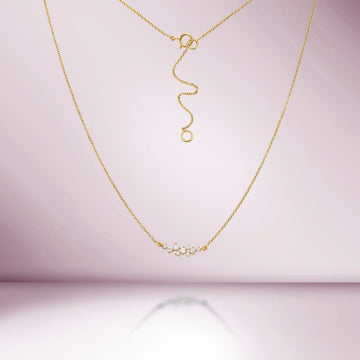Ready to Ship 9 Diamonds Fashion Necklace (0.30 ct.) in 14K Gold