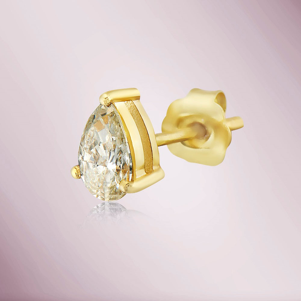 Diamond Pear Shape Studs Earrings (0.70 ct.) in 14K Gold