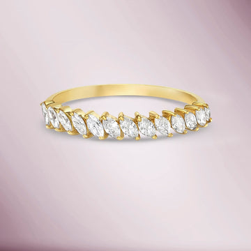 HalfWay Marquise Diamond Eternity Band Ring (0.60 ct.) in 14K Gold