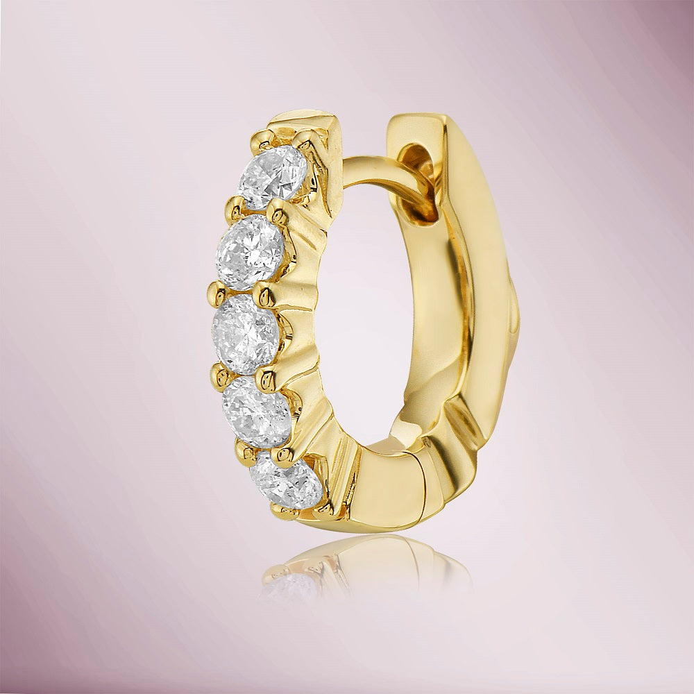Diamond Huggies Hoop Earrings (0.50 ct.) in 14K Gold