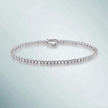 Diamond Tennis Bracelet (3.30 ct.) 2.30 mm 4-Prongs Setting in 14K Gold