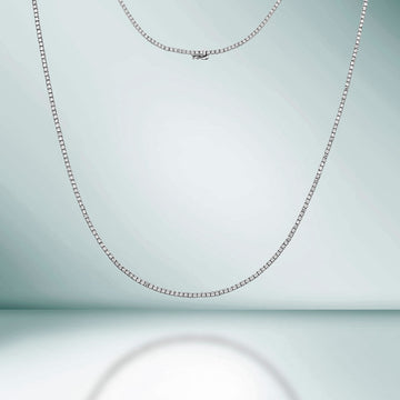 Diamond Tennis Necklace (4.50 ct.) 1.7 mm 4-Prongs Setting in 14K Gold