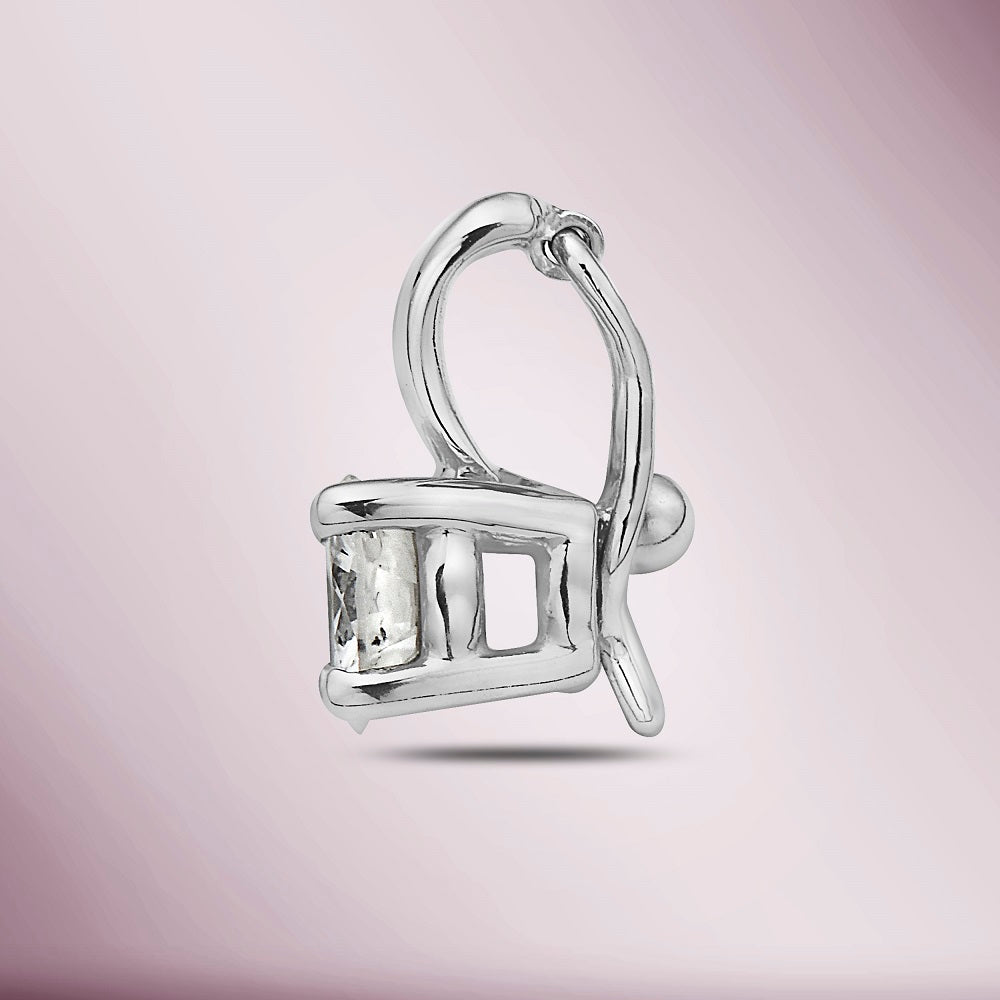 Natural Diamond Solitaire Pendant  (0.20 ct.) in 14K Gold, compatible for Tennis Necklaces