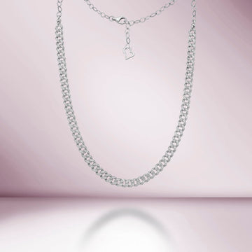 Diamond Cuban Link Chain Necklace (1.50 ct.) 6 mm Pave' Setting in 14K Gold