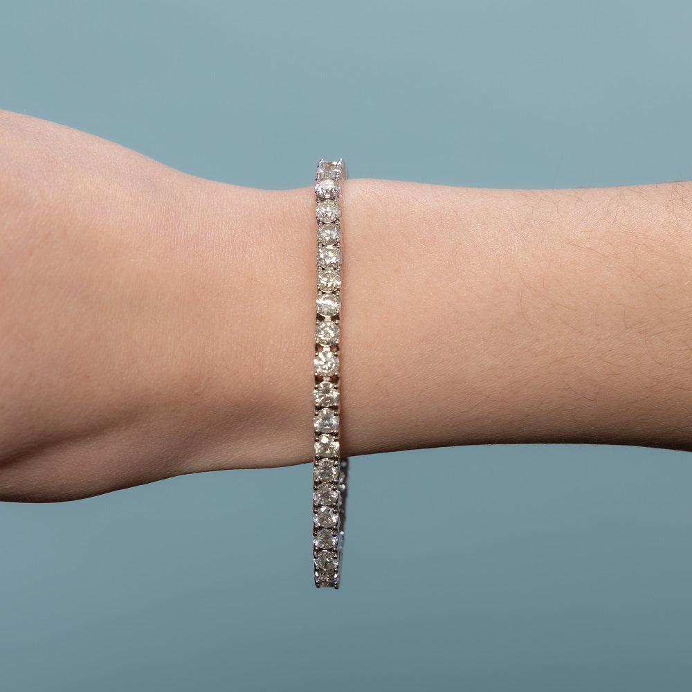 Diamond Tennis Bracelet (12.00 ct.) 4.20 mm 4-Prongs Setting in 14K Gold
