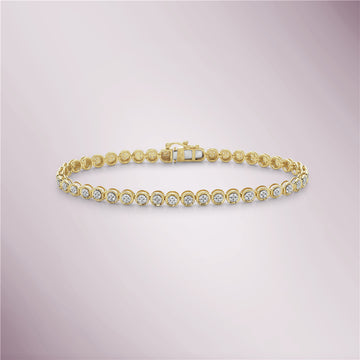 Natural Diamonds Micro-Pavé Tennis Bracelet (0.50 ct.) in 14k Gold