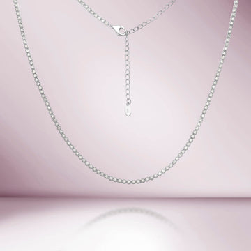 Diamond Tennis Necklace With Adjustable Chain (2.00 ct.) Buttercup Setting in 14K Gold