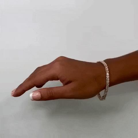 Round & Baguette Diamonds Rectangular Shape Tennis Bracelet (2.90 ct.) in 14K Gold