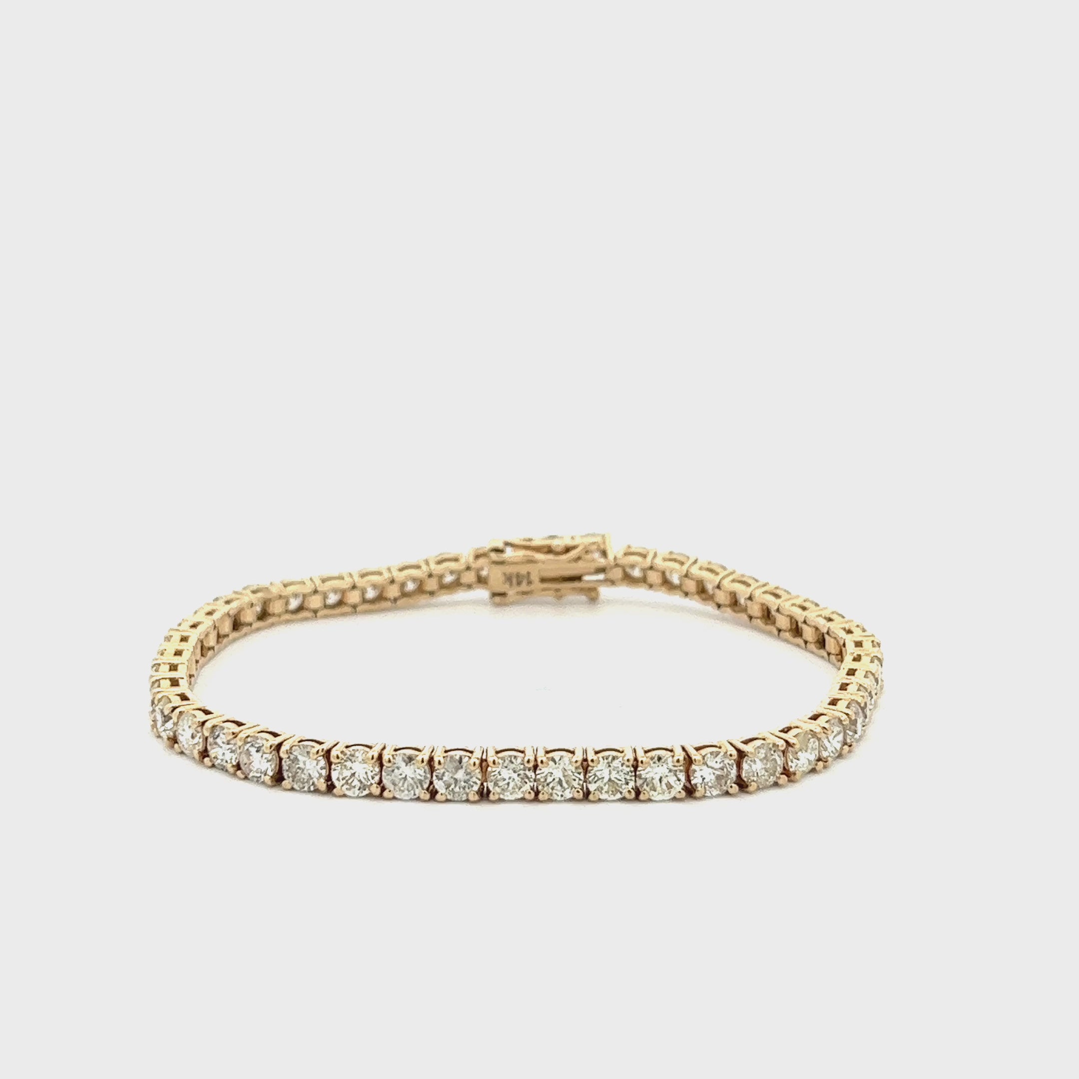 Diamond Tennis Bracelet (8.50 ct.) 3.8 mm 4-prongs Setting in 14K Gold