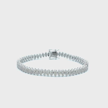 Round Diamonds Marquise Shape Tennis Bracelet (2.25 ct.) in 14K Gold