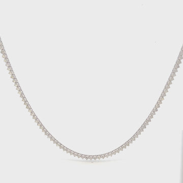 Diamond Tennis Necklace (7.50 ct.) 2.2 mm 3-Prongs Setting in 14K Gold