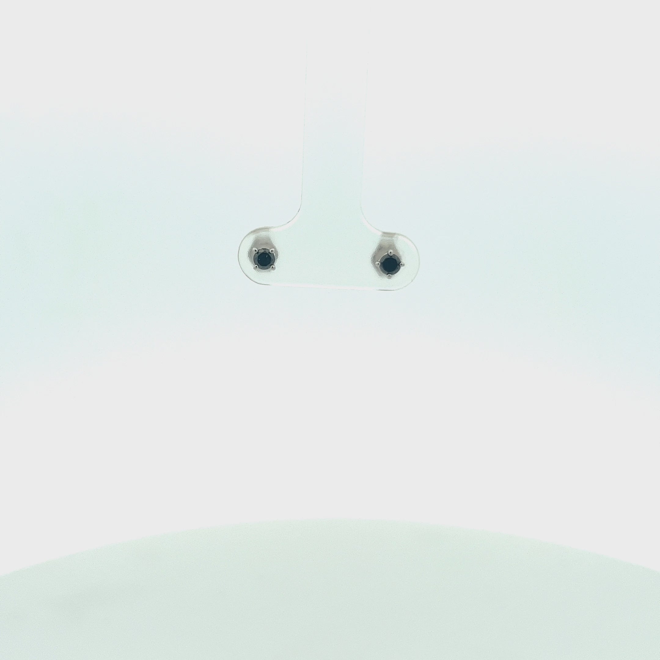 Black Diamond Stud Earrings (0.06 -0.20 ct.) in 14K Gold