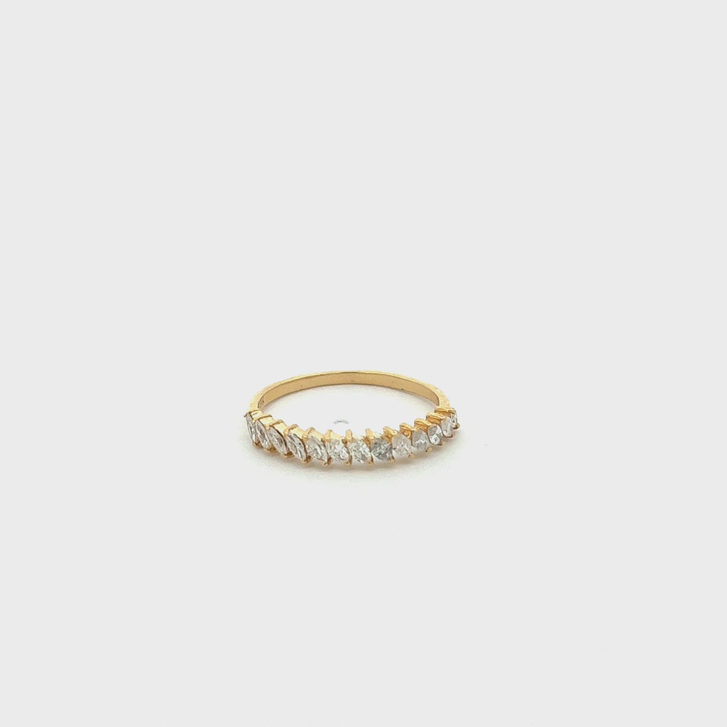 HalfWay Marquise Diamond Eternity Band Ring (0.60 ct.) in 14K Gold