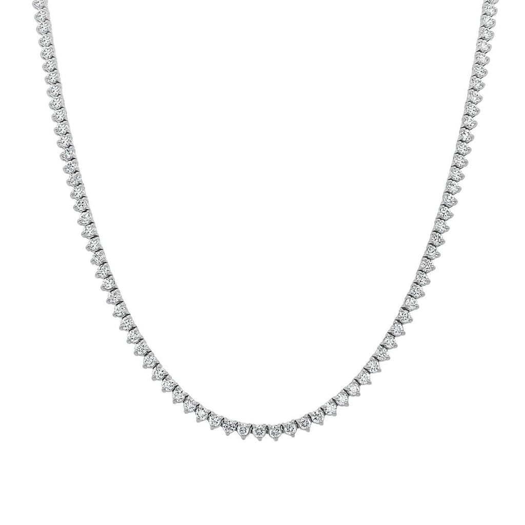 Diamond Tennis Necklace (4.50 ct.) 1.7 mm 3-Prongs in 14K Gold